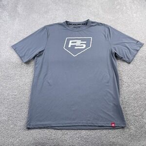 Marucci Shirt Mens Medium Grey Baseball‎ Logo Performance Short Sleeve